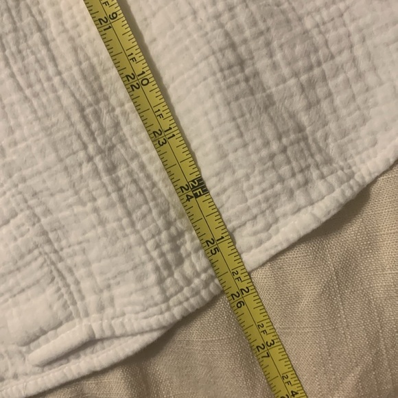 J crew white gauze button up shirt size S‎ summer travel lightweight beach - Picture 7 of 9